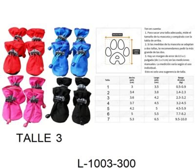 ZAPATILLA DE MASCOTA TALLE 3 L-1003-300