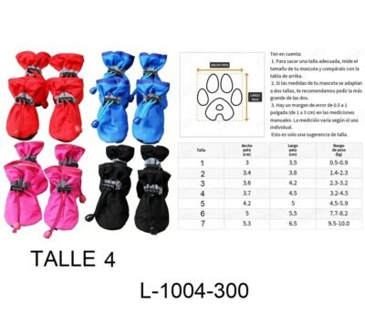 ZAPATILLA DE MASCOTA TALLE 4 L-1004-300